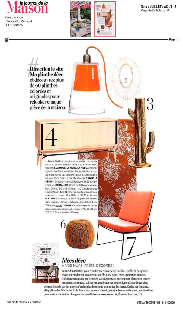 Kavehome dans LE JOURNAL DE LA MAISON
