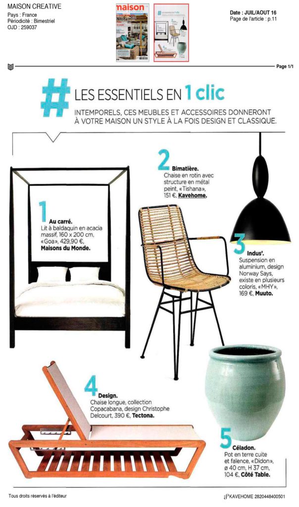 Kavehome dans MAISON CREATIVE