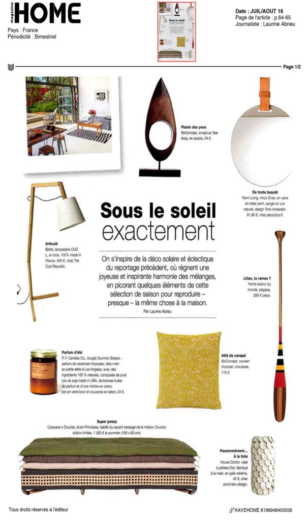 Kavehome dans HOME MAGAZINE