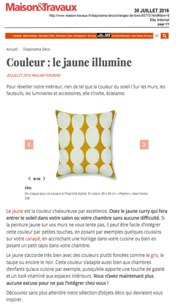 Kavehome sur MAISON & TRAVAUX