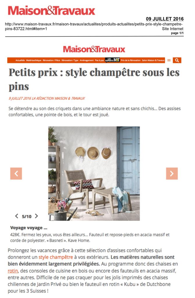 Kavehome dans MAISON & TRAVAUX