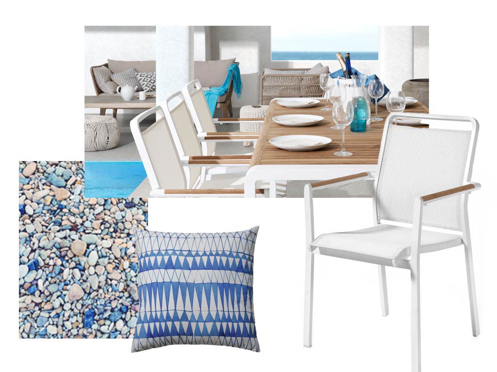Inspiración Mykonos Selección azul y blanco