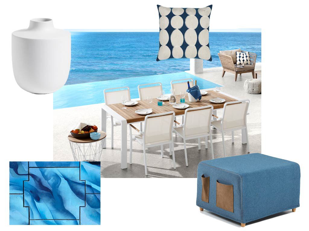 Azul y blanco Selección Mykonos