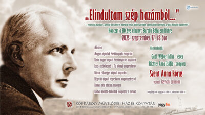 Koncert a 80 éve elhunyt Bartók Béla emlékére