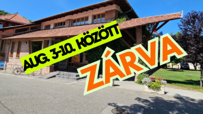 A művelődési ház egy hetes nyári zárvatartása