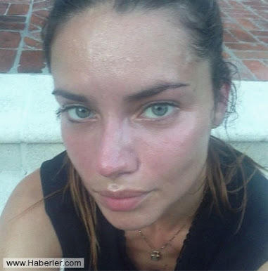 Adriana Lima'nın Gerçek yüzü.Yine aynı fikirde misiniz ?
