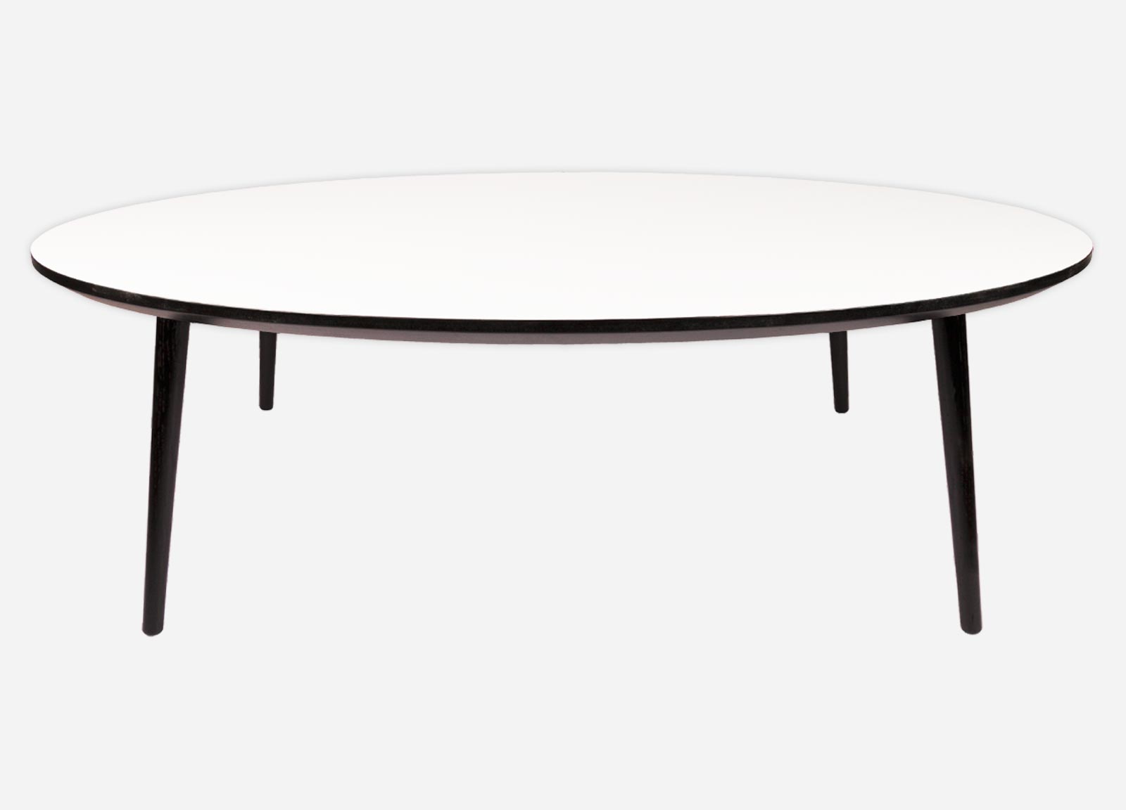 Ellipse sofabord Hvid og sort sofabord
