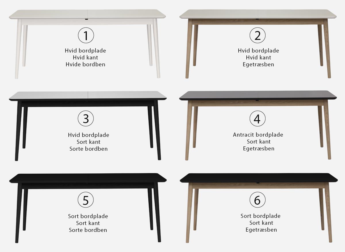 spisebord med sort bordplade spisebord med sort bordplade