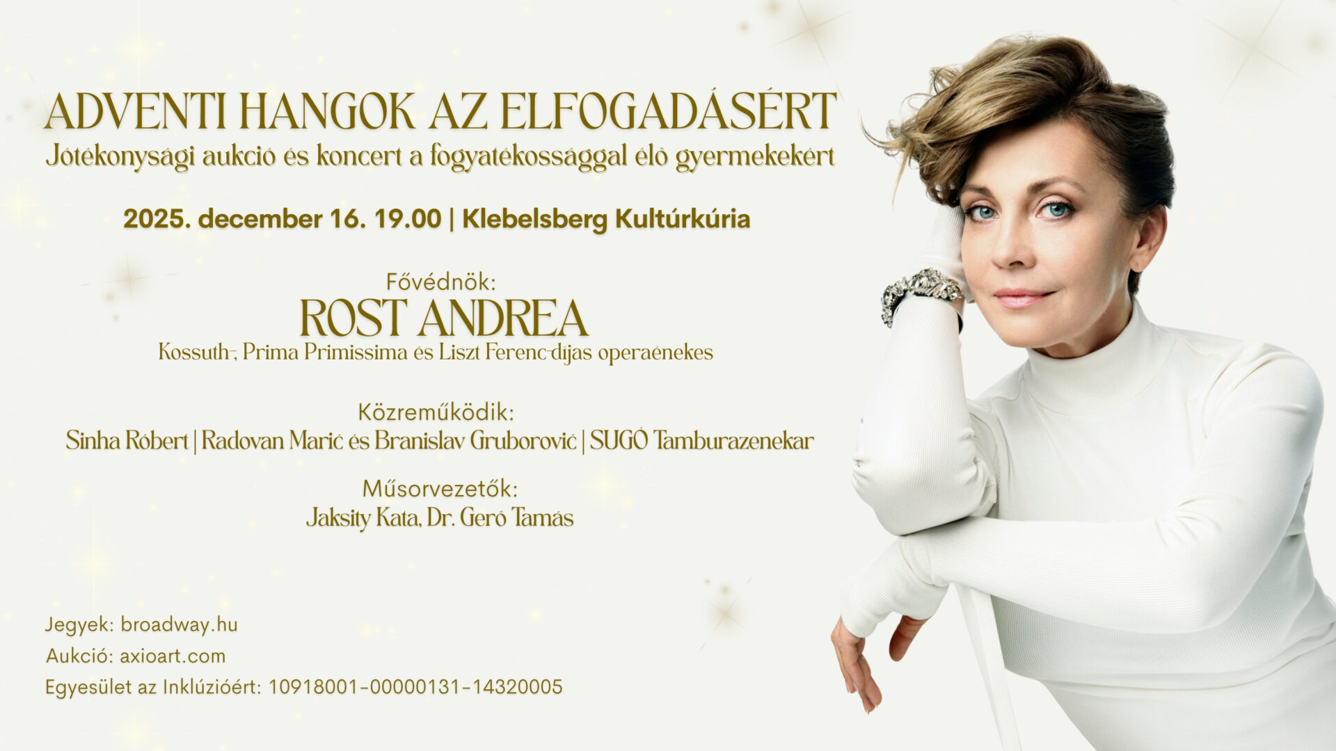 Adventi hangok az elfogadásért - Jótékonysági aukció és koncert a fogyatékossággal élő gyermekekért