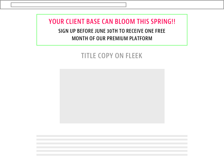 Seasonal Discount for Small Business Customers