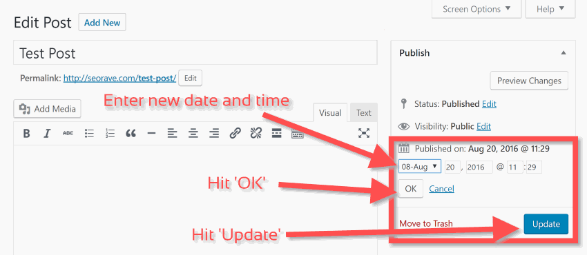How to Change an Old Blog Post's Publish Date