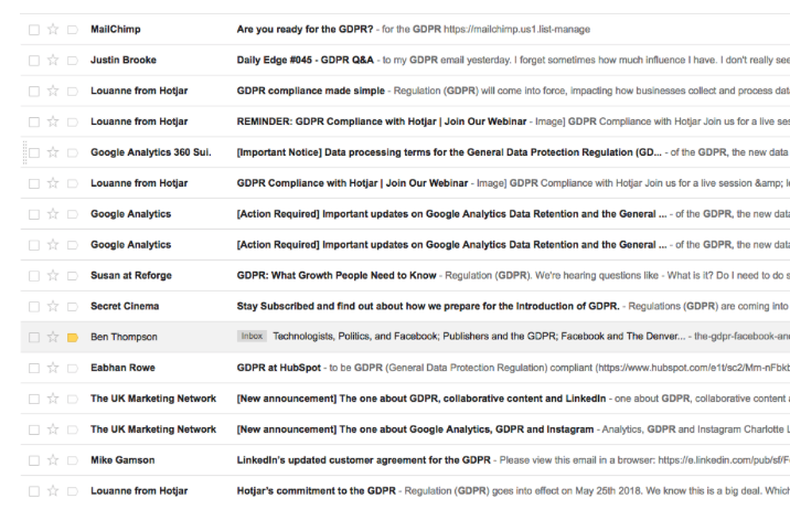 GDPR Compliance Emails