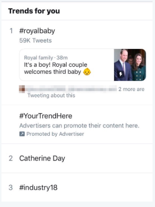 Promoted Trends on Twitter