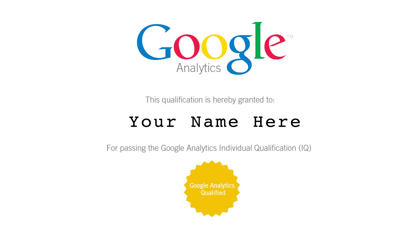 Google Analytics Certification