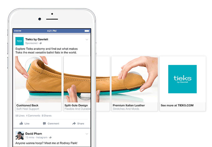 Facebook Carousel Ad - Tieks Shoes