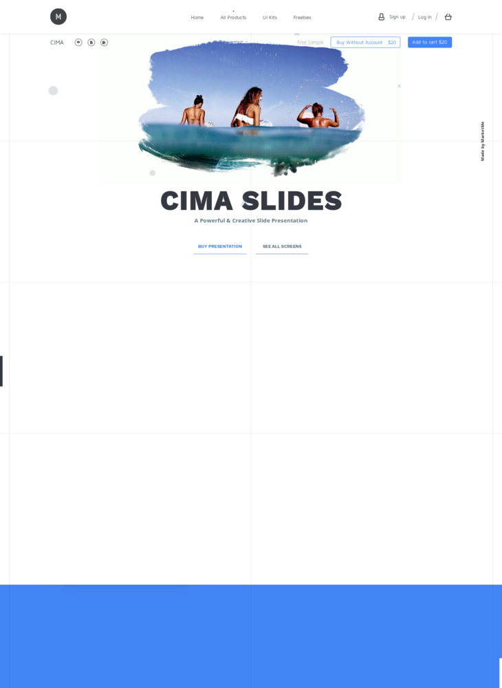 Cima Slides, creative presentation available for PPT, Keynote & Google.