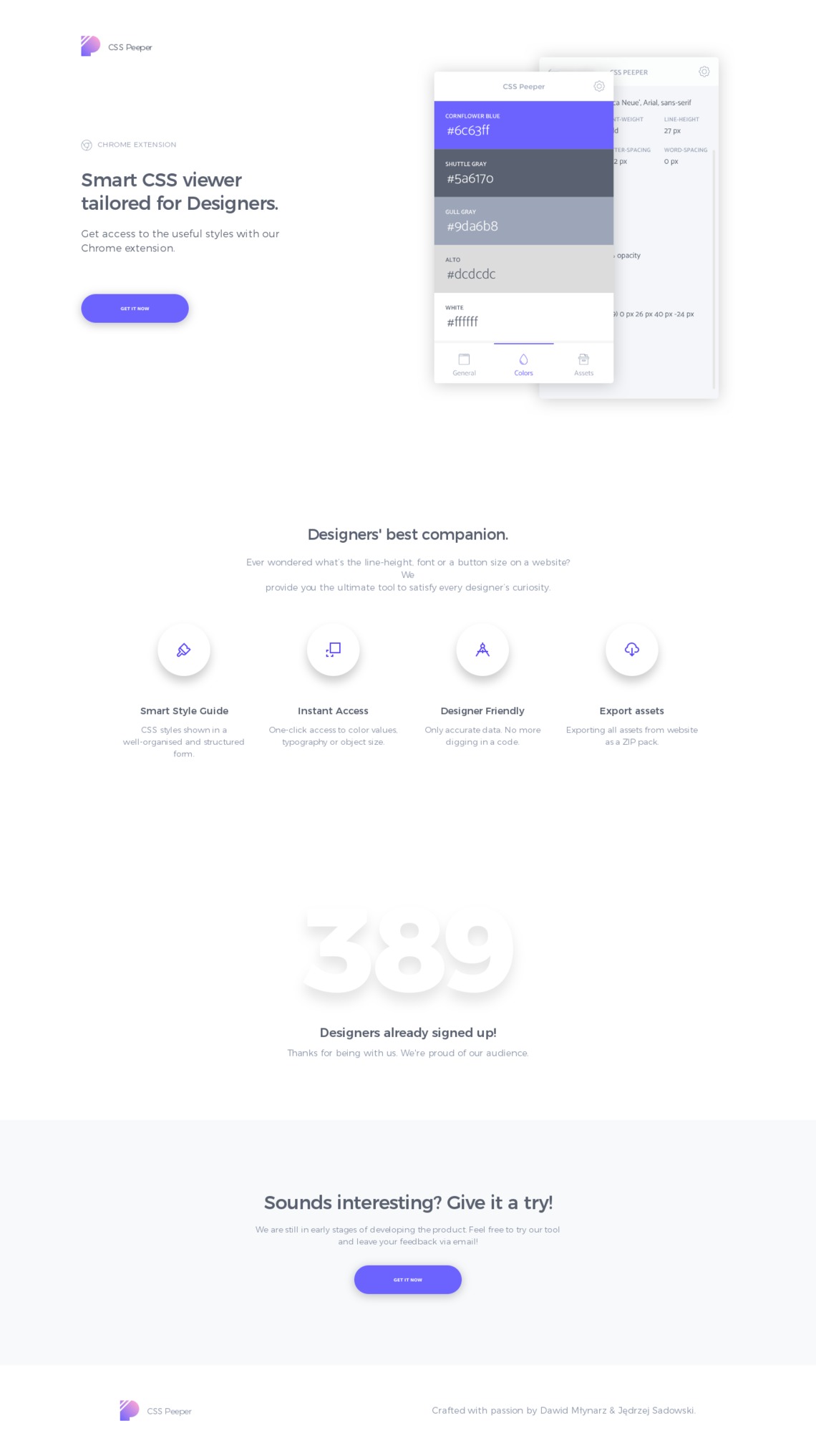 CSSPeeper - Smart CSS viewer tailored for Designers
