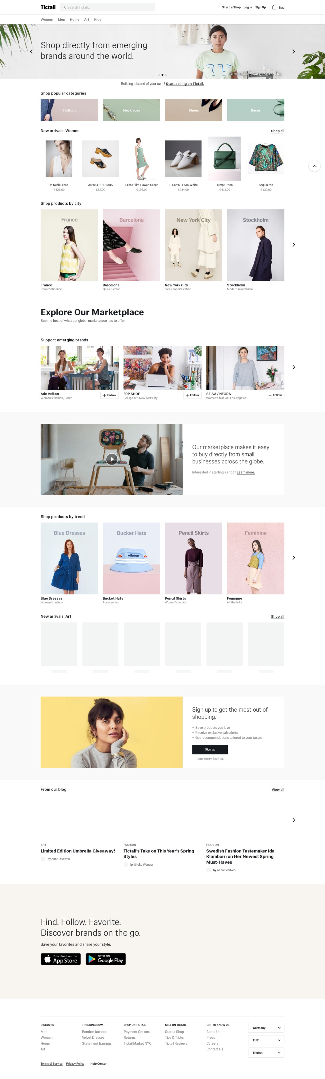 Tictail - Buy and sell clothes, jewelry, art, fashion, and home decor products • Tictail