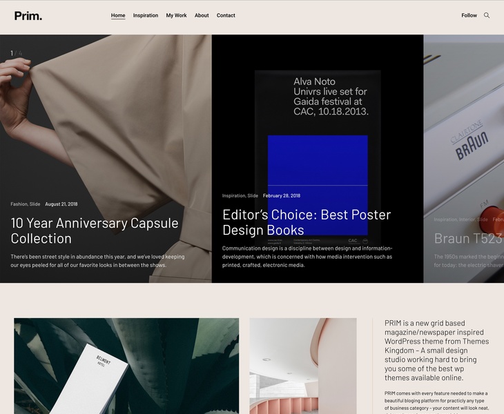 Prim - smart WordPress theme built for bloggers - ThemesKingdom