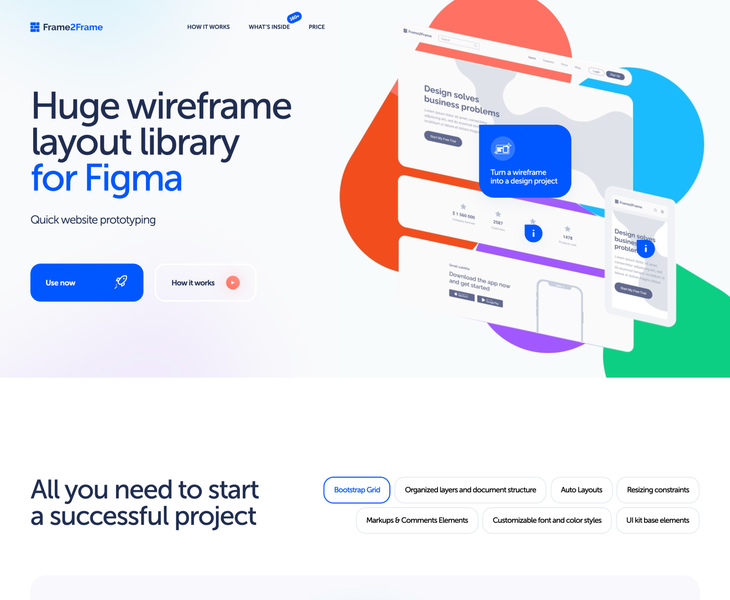 Frame2frame - wireframe kit