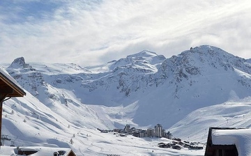 Hotel Le Gentiana in Tignes, Tignes Le Lac, Ausblick Hotel Le Gentiana in Tignes, Tignes Le Lac, Ausblick
