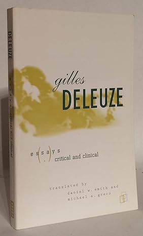 Essays Critical and Clinical