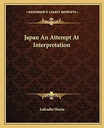 Japan An Attempt At Interpretation