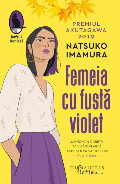 Femeia cu fustă violet