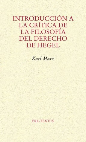 Introducción a la crítica de la filosofía del derecho de Hegel