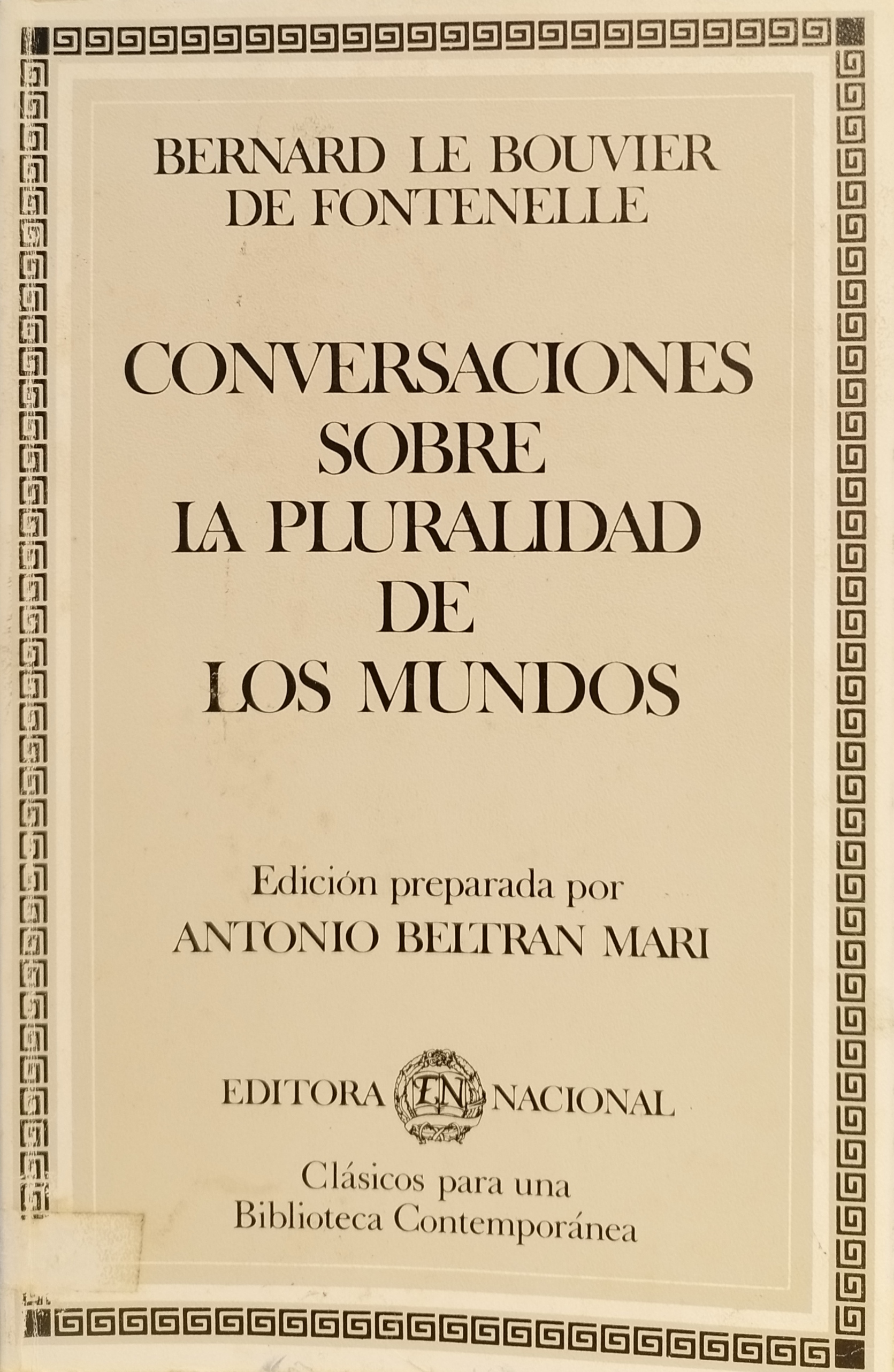 Conversaciones sobre la pluralidad de los mundos