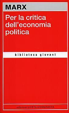 Per la critica dell'economia politica