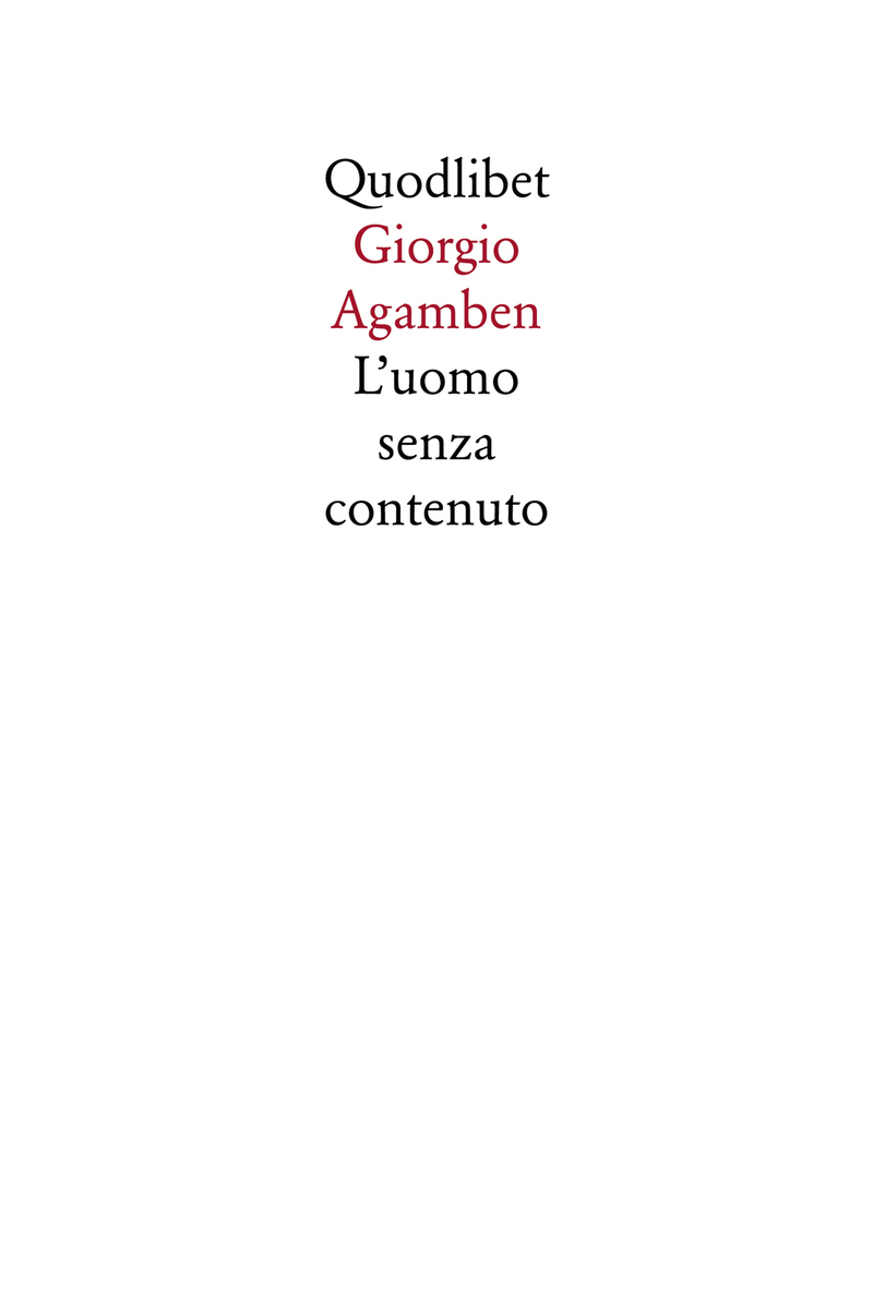 L'uomo senza contenuto