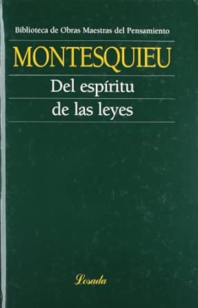Del Espiritu De Las Leyes