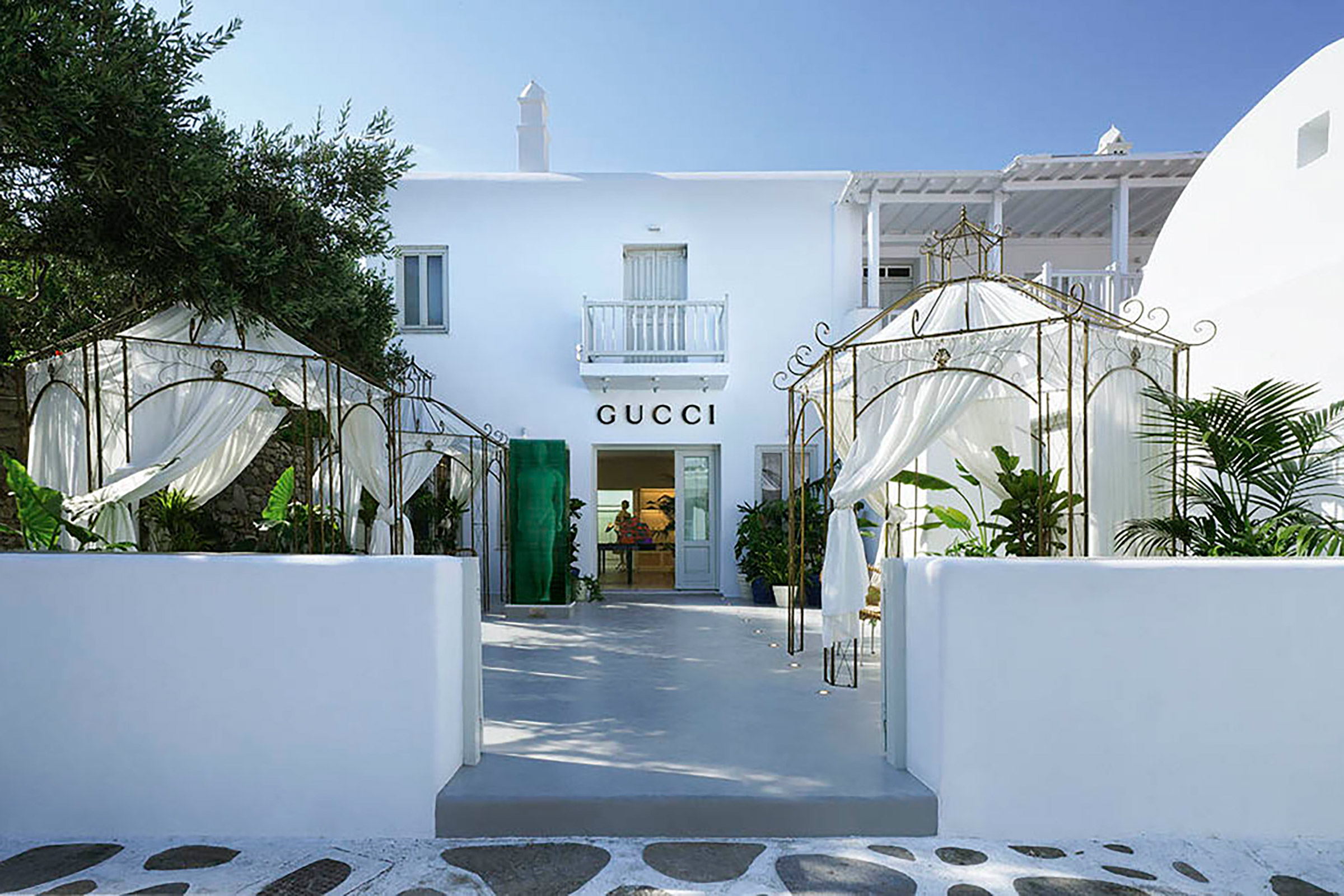 Gucci Mykonos Chora
Downtown, Meletopoulou 7, Mikonos 846 00
Location: Mykonos Chora
Phone: +302289078071
Opening hours
All Week & Weekends 11:00 - 23:00 - Secondary Image