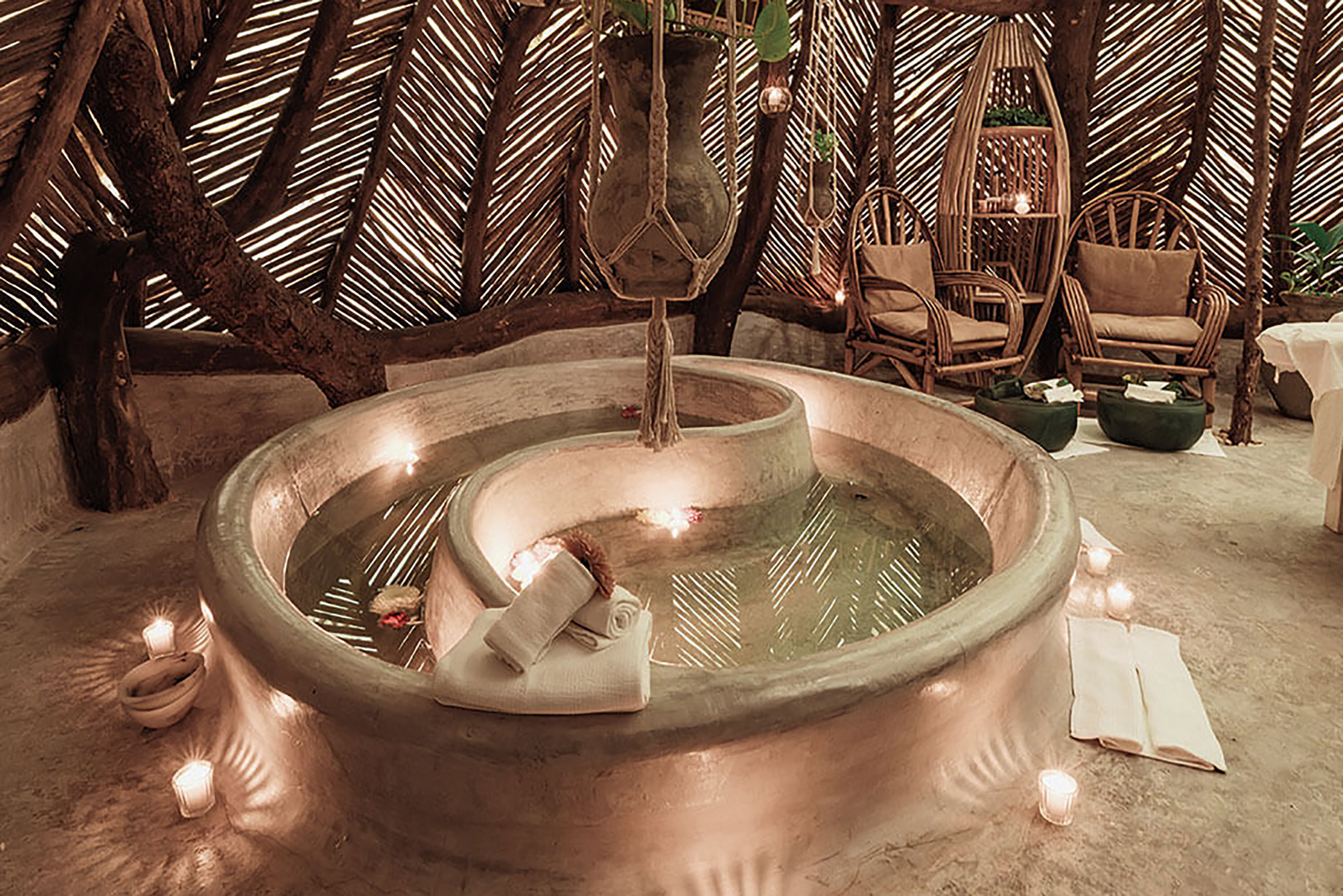 No need to say that holistic wellness is redefined in the Azulik spa premises, which draws knowledge and inspiration from the Mayan culture and heritage. - Secondary Image