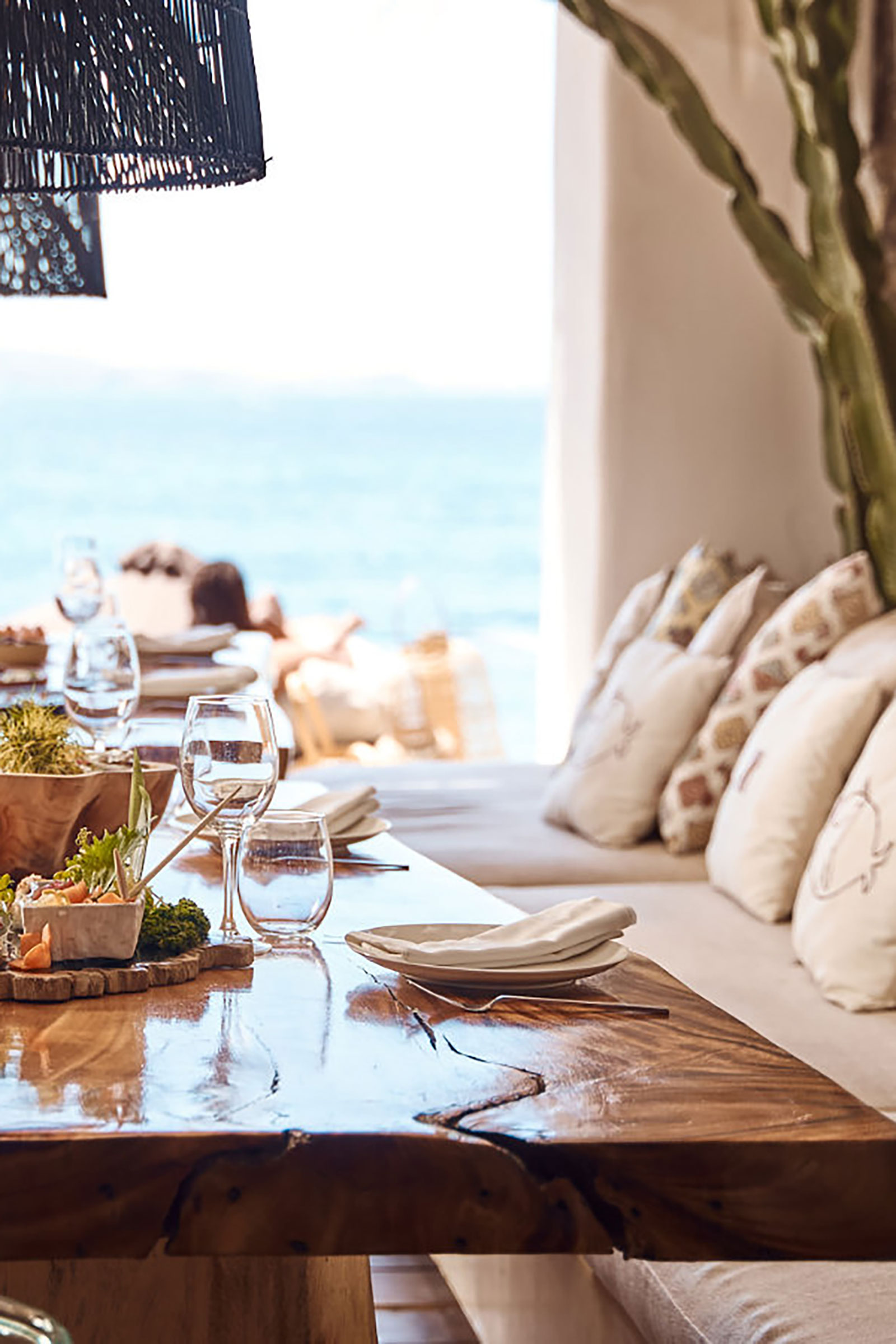 With a “hippie” approach to authentic Greek and Mediterranean cuisine, this unique beach restaurant serves eye-catching dishes made only with the freshest ingredients of the Aegean Sea and the Cycladic land, focusing on fish and seafood but making sure not to let meat-lovers down with some seriously delicious, organic meat dishes. - Image