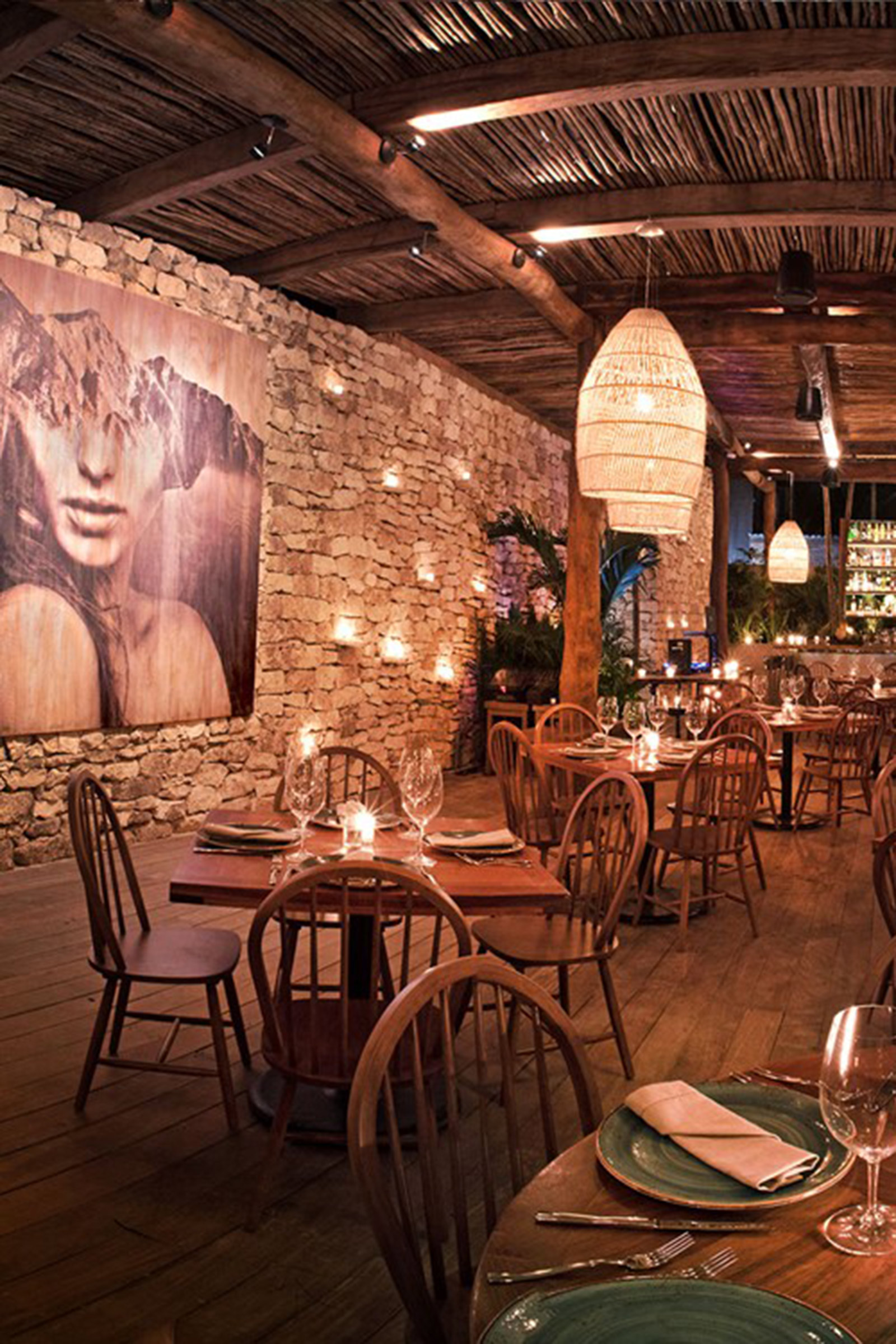 Blending together culinary traditions and tasty elements from Peru, Argentina, Colombia, Brazil, and Mexico, this hip jungle venue serves somewhat extravagant but delicious dishes based on top-quality and premium ingredients brought here from all over the world. - Image