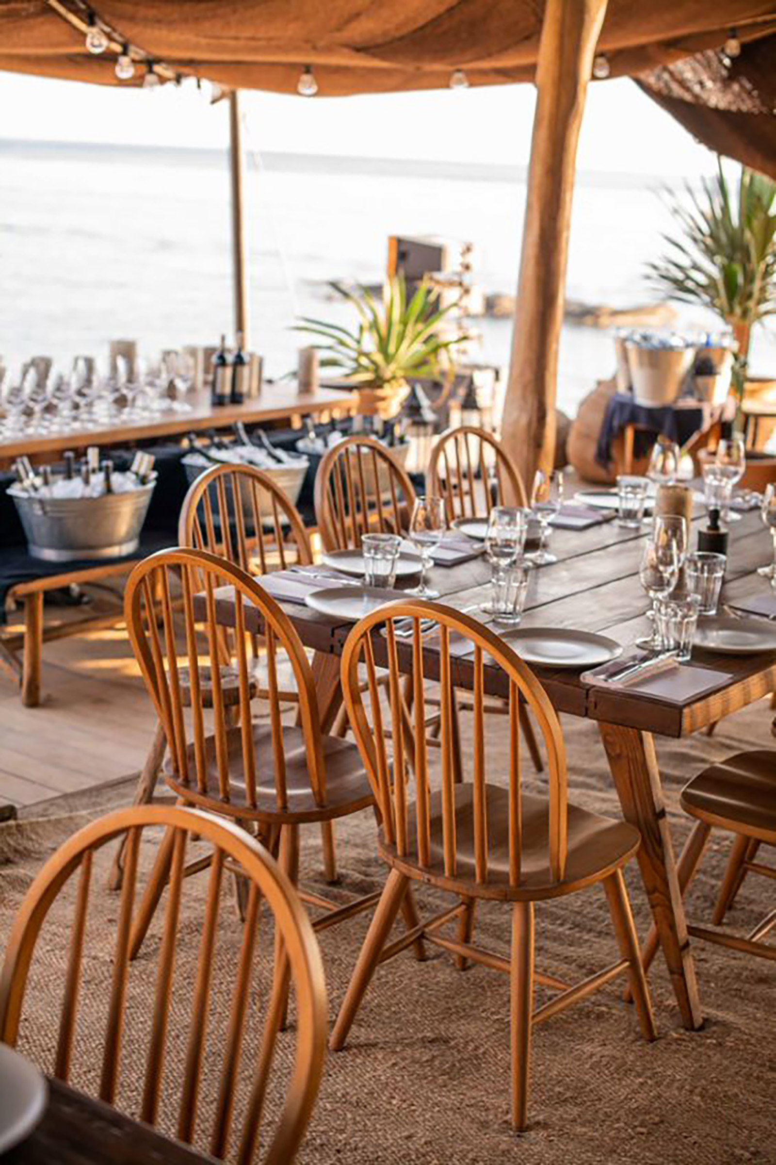 Consisting of a sandy beach, an open-plan restaurant, and a sunset beach, where the music rituals take place, Scorpios was created as a gathering place meant to host the artistic, spiritual, and social life of its community. - Image