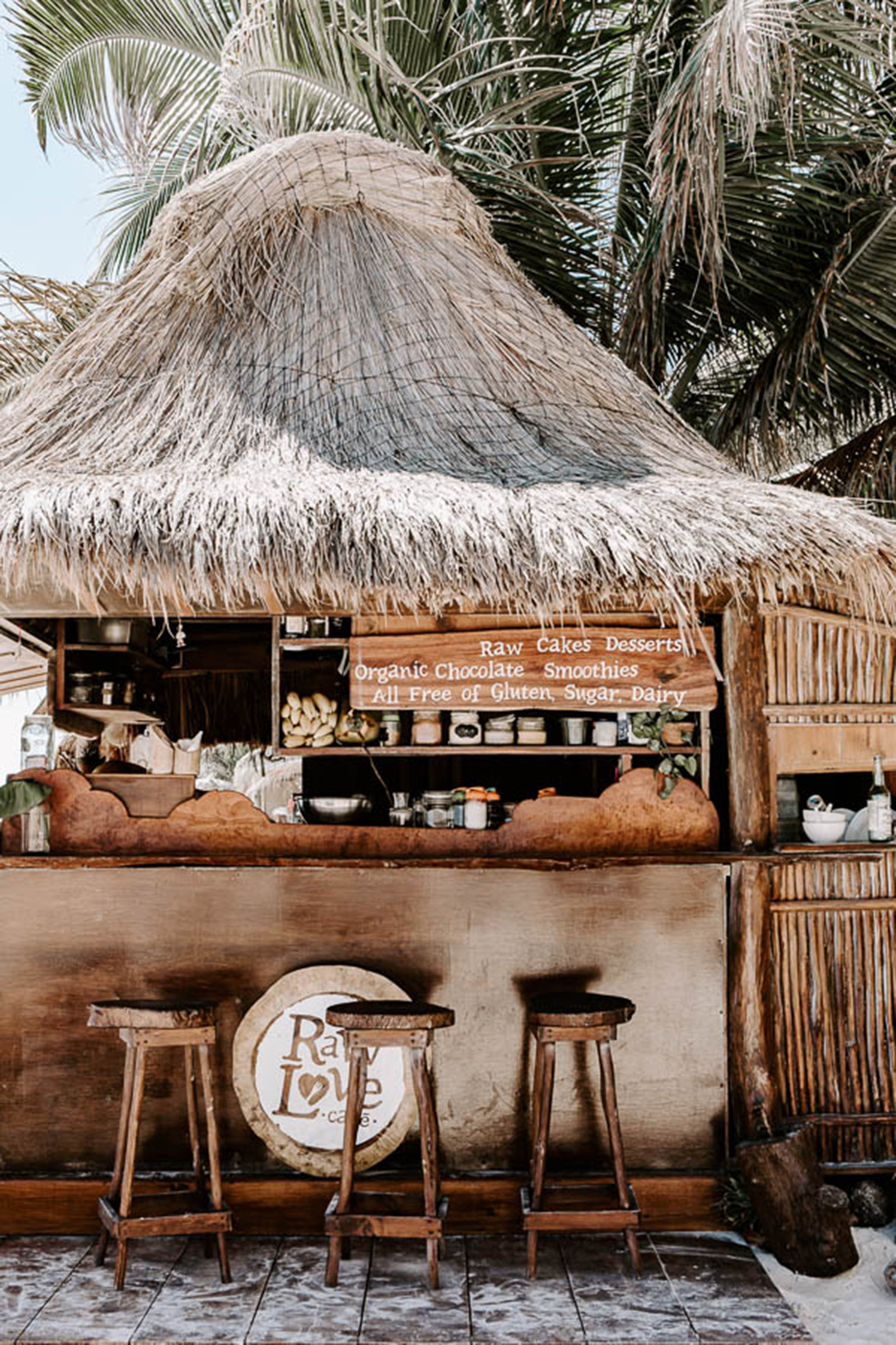 Coconuts, papayas and pineapples, superfoods, smoothies, acai bowls and salads, fresh pressed juices and cool greens create the ultimate and most lively place for healthy-eaters and vegans alike. - Image