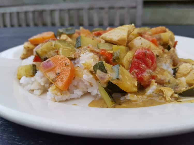 Koolhydraatarme groene curry