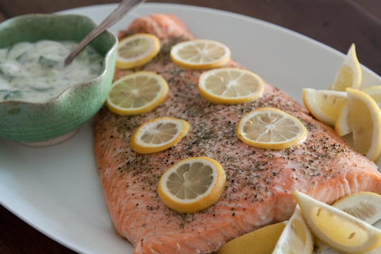 zalm met citroen en dille uit de oven - lowcarbchef.nl