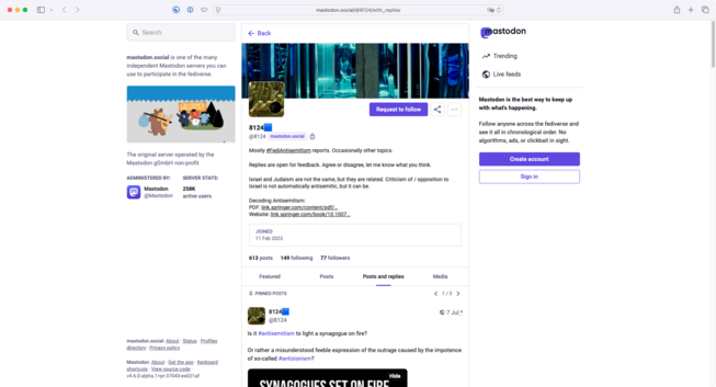 Screenshot of 8124’s account header