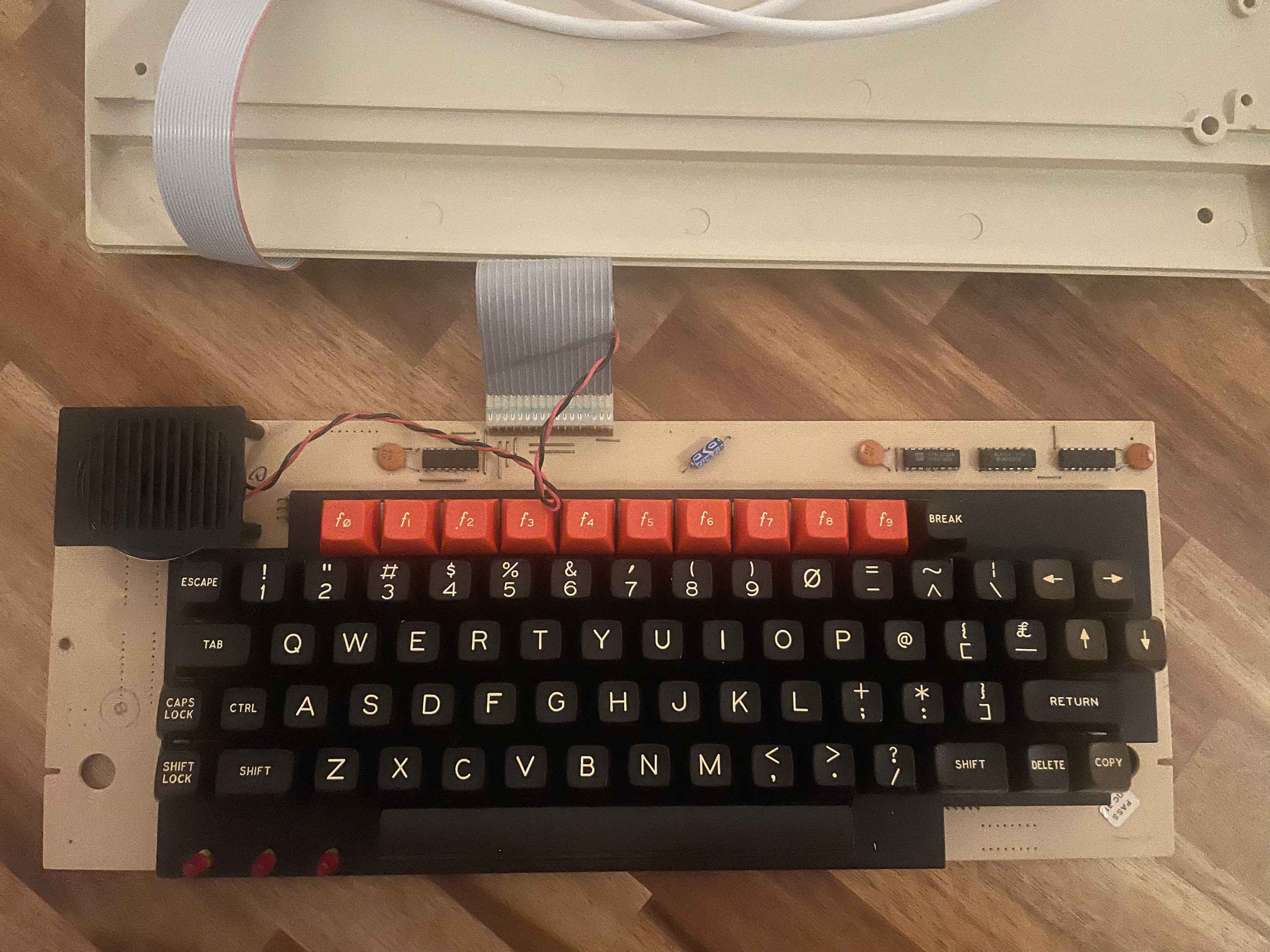 The keyboard and case of the BBC micro.