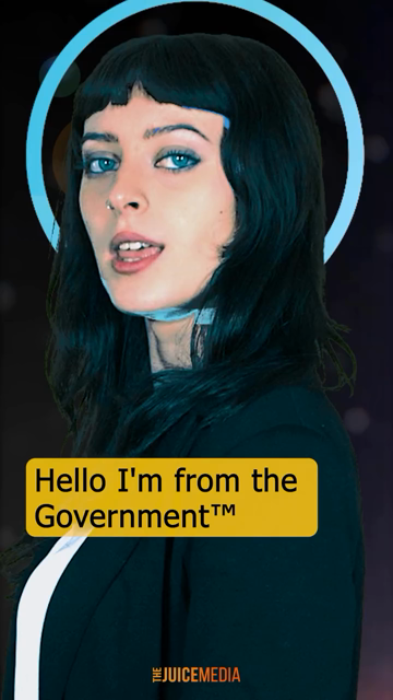 A message from the government by JuiceMedia decrying the slide into fascism and a new feudalism at the hands of billionaire tech bros.