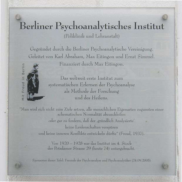 Insegna dell'Istituto Psicanalitico di Berlino