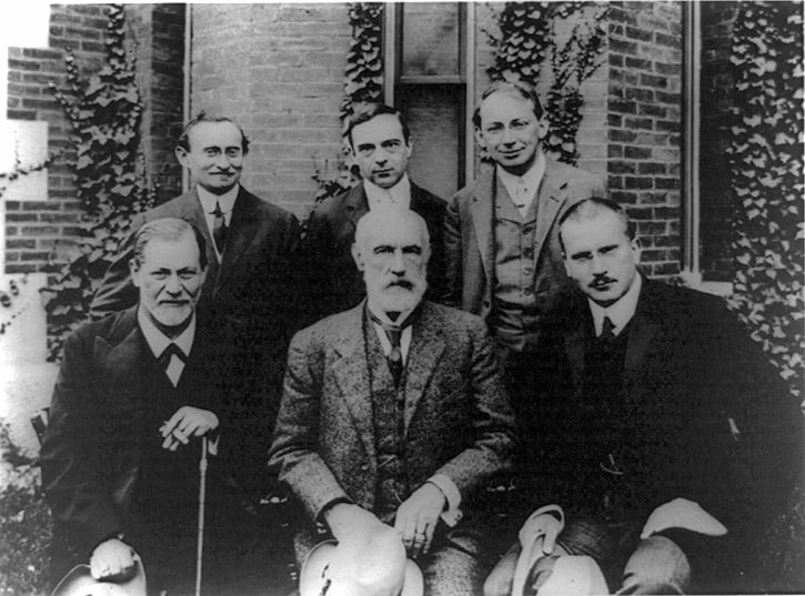 S. Freud, G. Stanley Hall, C. Jung; A.A. Brill, E. Jones, and S. Ferenczi S. Freud, G. Stanley Hall, C. Jung; A.A. Brill, E. Jones, and S. Ferenczi