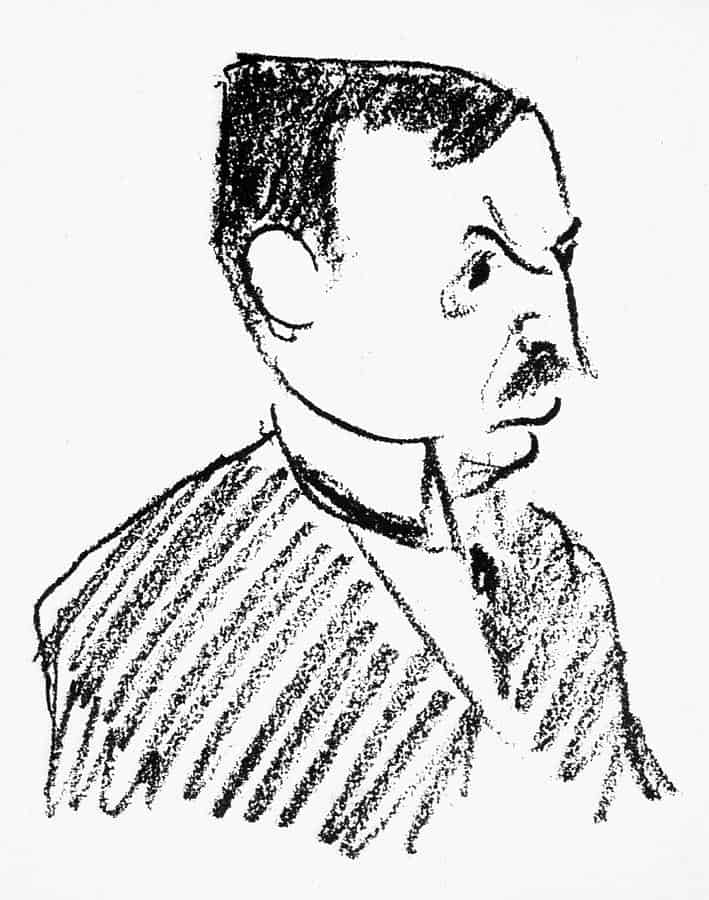 Oskar Pfister (Caricature drawn by Robert Bereny)