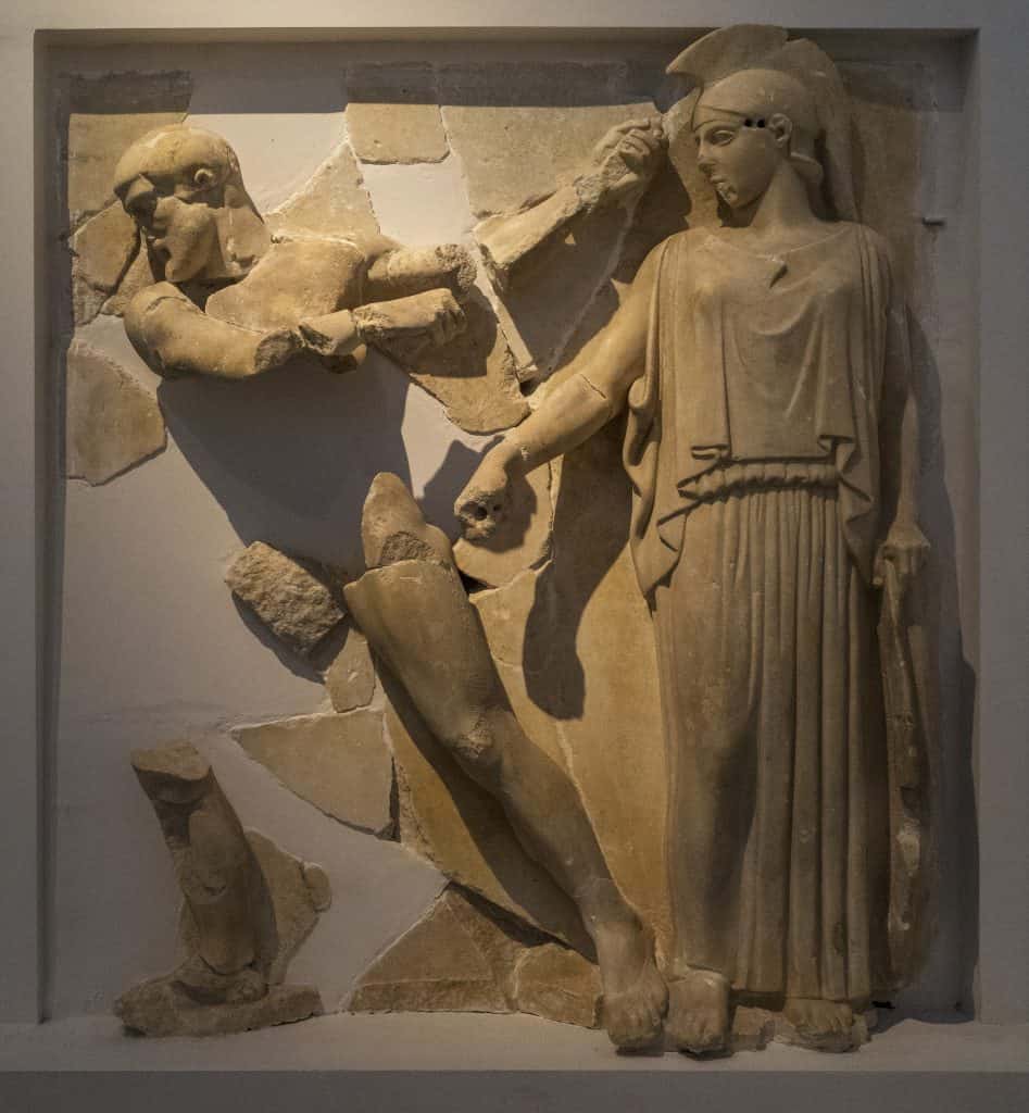 Herakles’ Fifth Labor - The Stables of Augeas (Olympia Metopes, Olympia Archaeological Museum)