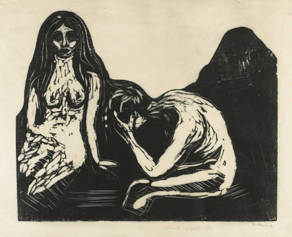 Edvard Munch - Man and Woman (1899)