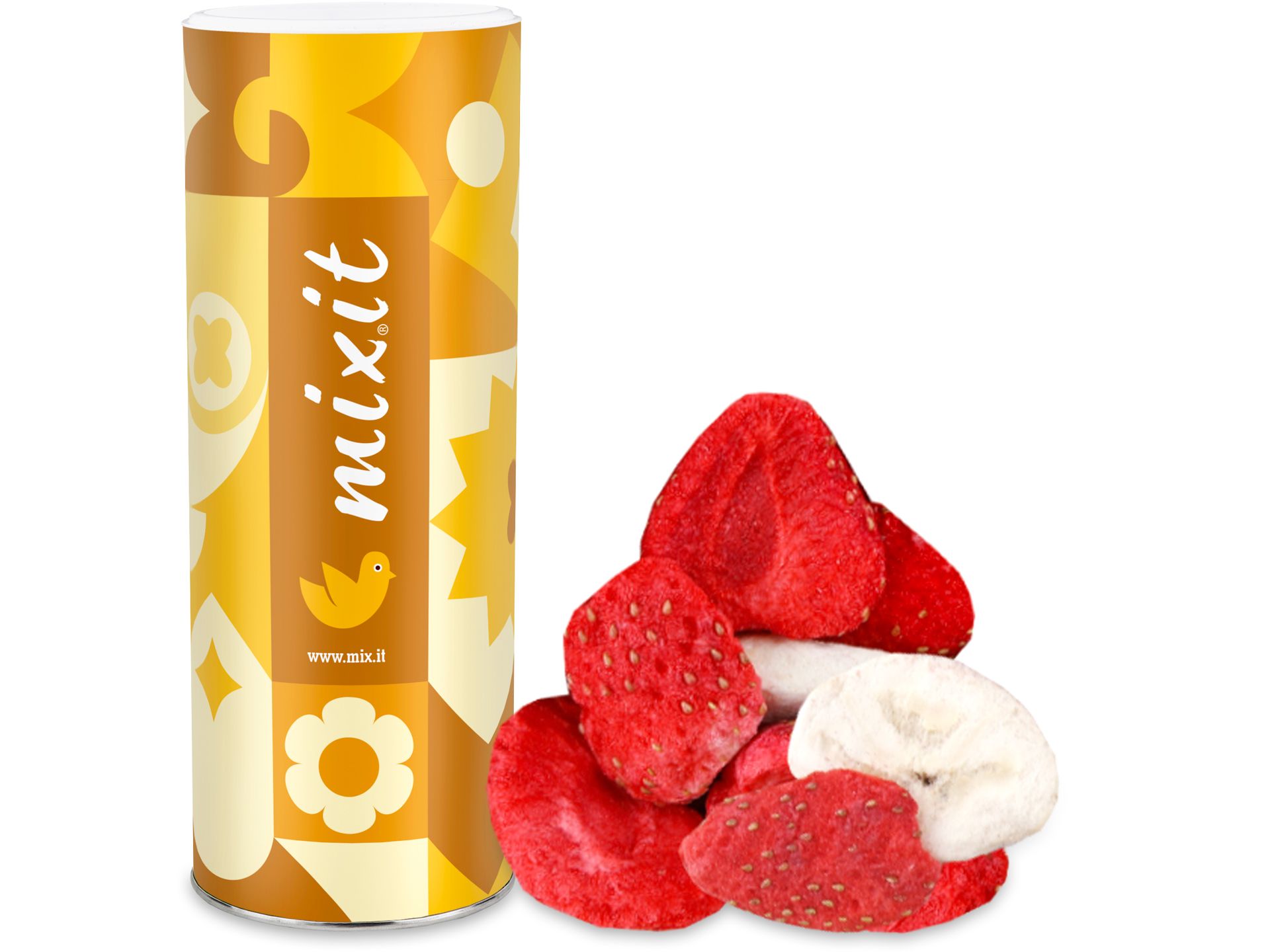 Velké křupavé ovoce - Banán a jahoda MIXIT 160 g